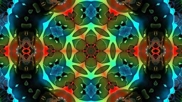 Stunning Abstract Kaleidoscope Background. Unique Multicolor Mosaic Texture in Seamless Geometric Pattern photo