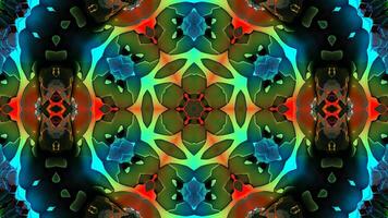 Stunning Abstract Kaleidoscope Background. Unique Multicolor Mosaic Texture in Seamless Geometric Pattern photo