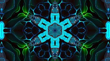Stunning Abstract Kaleidoscope Background. Unique Multicolor Mosaic Texture in Seamless Geometric Pattern photo
