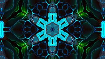 Stunning Abstract Kaleidoscope Background. Unique Multicolor Mosaic Texture in Seamless Geometric Pattern photo