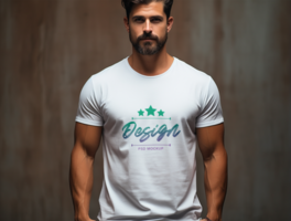 Editable tshirt mockup PSD template ai generated