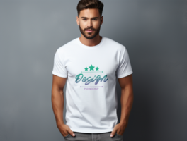 Editable tshirt mockup PSD template ai generated