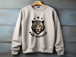 Sweatshirt mockup design PSD template ai generated