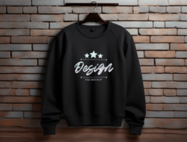 Editable Sweatshirt mockup design PSD template ai generated