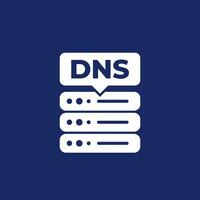 DNS icon with a server vector