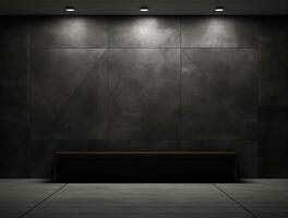 Empty modern interior office wall background front view Ai generated photo