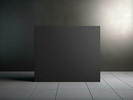 Empty modern interior office wall background front view Ai generated photo