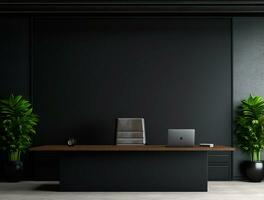 Luxury office wall background for logo mockup Ai generated photo