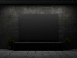 Empty modern interior wall background front view Ai generated photo