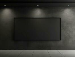 Empty modern interior wall background front view Ai generated photo