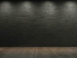 Empty modern interior dark wall background front view Ai generated photo