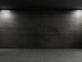 vacío moderno interior oscuro pared antecedentes frente ver ai generado foto