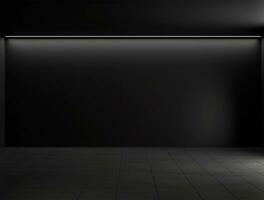 Empty modern interior dark wall background front view Ai generated photo