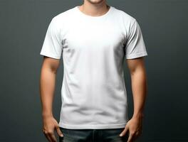 Professional blank white tshirt ai generated photo