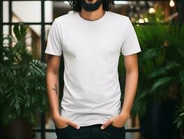 Professional blank t-shirt for mockup ai generated photo