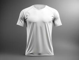 3d hacer blanco camiseta ai generado foto