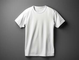 profesional blanco blanco camiseta ai generado foto