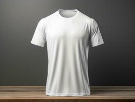 Professional white blank tshirt ai generated photo