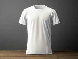 Professional white blank tshirt ai generated photo