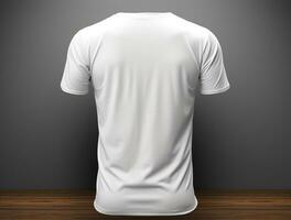 profesional blanco blanco camiseta ai generado foto