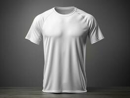 Professional white blank tshirt ai generated photo