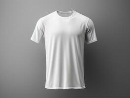 Professional white blank tshirt ai generated photo