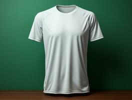 Professional white blank tshirt ai generated photo