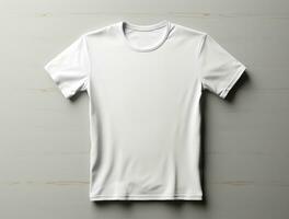 Professional white blank tshirt ai generated photo