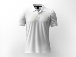 profesional blanco polo camiseta ai generado foto