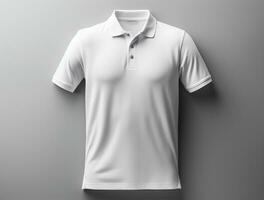 profesional blanco polo camiseta ai generado foto