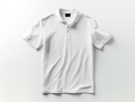 profesional blanco polo camiseta ai generado foto