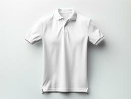 profesional blanco polo camiseta ai generado foto