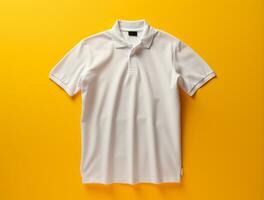 profesional blanco polo camiseta ai generado foto