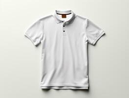 profesional blanco polo camiseta ai generado foto