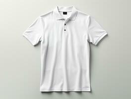 profesional blanco polo camiseta ai generado foto