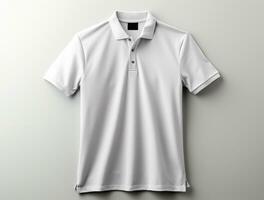 profesional blanco polo camiseta ai generado foto