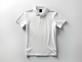 profesional blanco polo camiseta ai generado foto