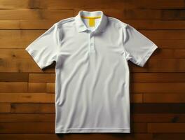 profesional blanco polo camiseta ai generado foto