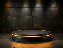3d podium background for product showcase ai generated photo