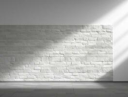 Empty modern interior wooden wall background front view Ai generated photo