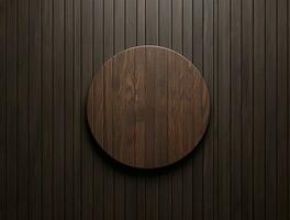 Empty modern interior wooden wall background front view Ai generated photo