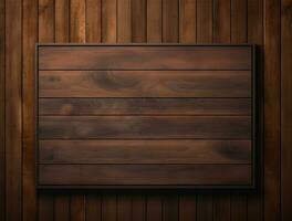 Empty modern interior wooden wall background front view Ai generated photo