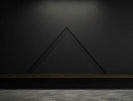 Empty modern interior wall background front view Ai generated photo