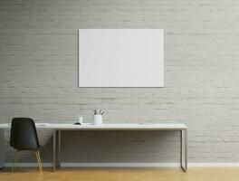 Empty modern interior wall background front view Ai generated photo