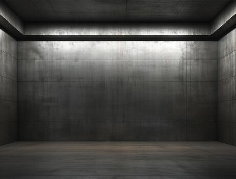 Empty modern interior wall background front view Ai generated photo
