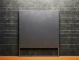 Empty modern interior wall background front view Ai generated photo