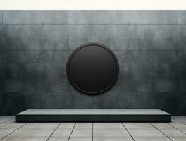 Empty modern interior wall background front view Ai generated photo