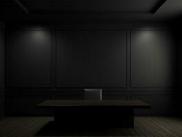 Empty modern interior wall background front view Ai generated photo