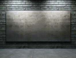 Empty modern interior wall background front view Ai generated photo