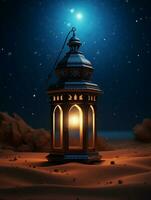 Islamic ramadan greeting card design with islamic background Ai generated photo